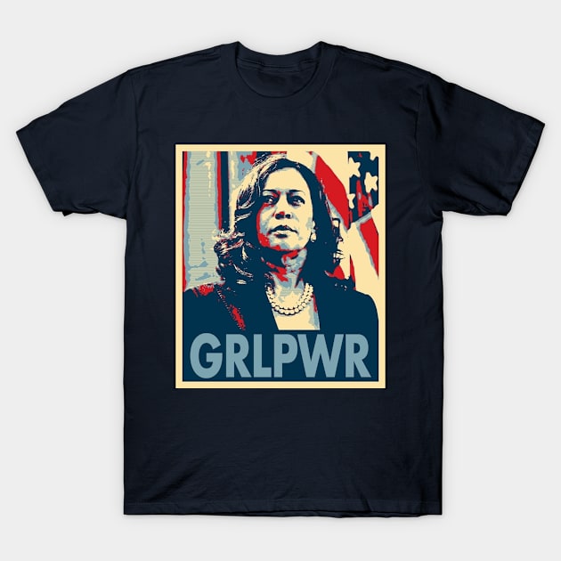 Kamala Harris GRLPWR T-Shirt by skittlemypony